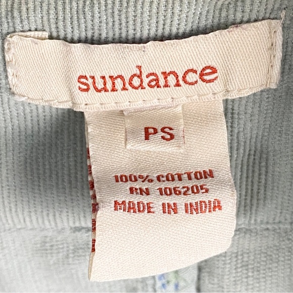Sundance Womens Corduroy Jacket PS Green Cotton Chore Utility Cottagecore - Picture 6 of 7